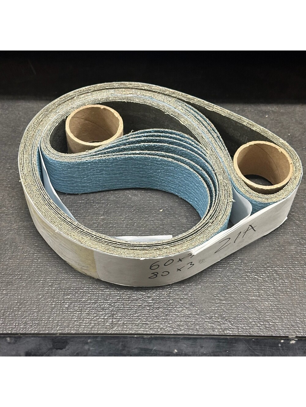 Lot of 6 Assorted Sanding Belts 60 & 80 Grit Shop Supplies